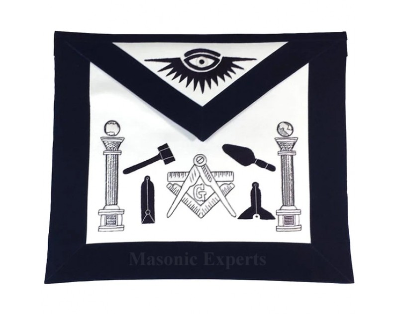Masonic  Hand Embroidery Tools Navy Blue Apron