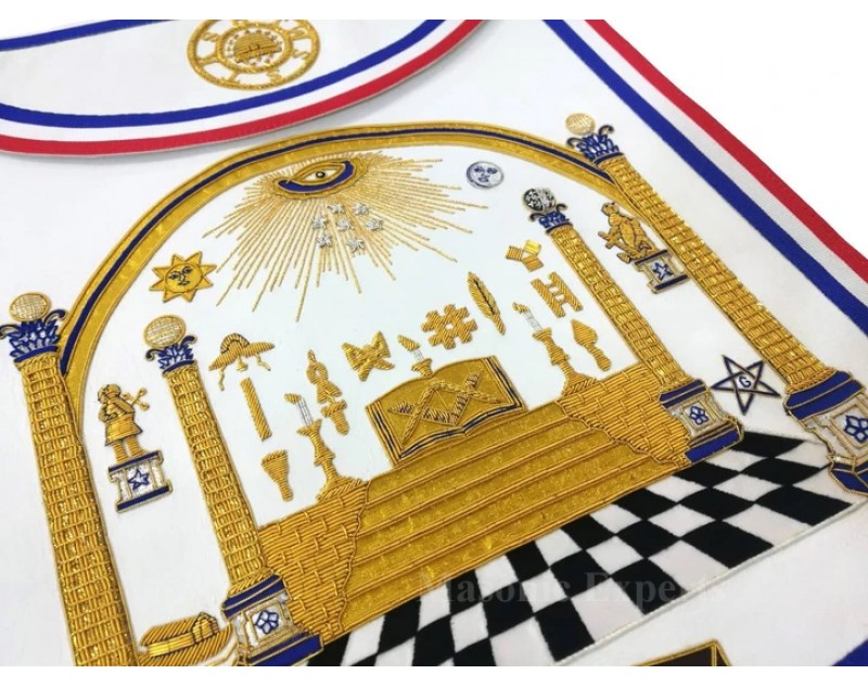 George Washington Masonic Apron Hand Embroidered Masterpiece