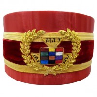 Royal Arch Grand Past High Priest PHP Bullion Hand Embroidered Red Cap
