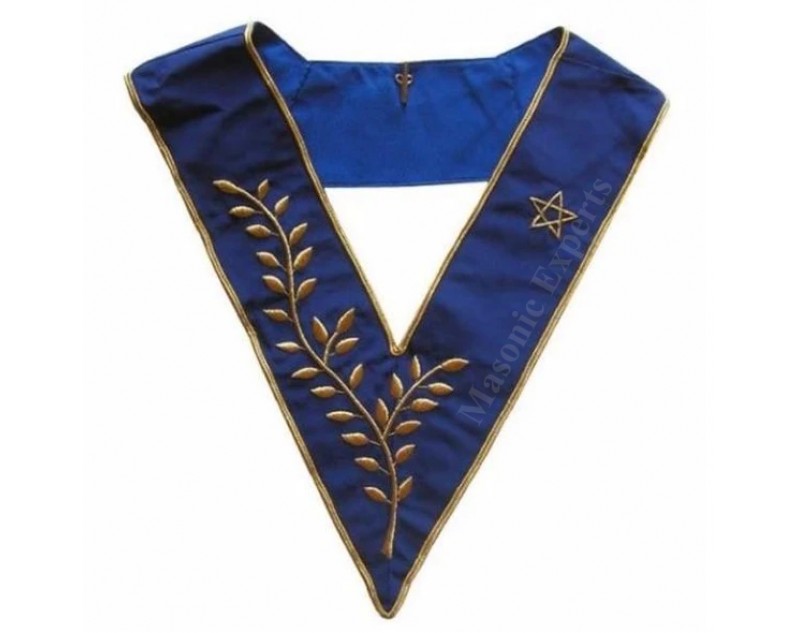 Masonic Officer's collar - AASR - Thrice Powerful Master  Hand Embroidery