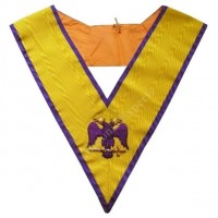 Masonic Memphis Misraim Hand Embroidered Collar - 95 Degree