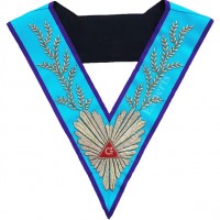 Masonic Memphis Misraim Worshipful Master Hand Embroidered Collar