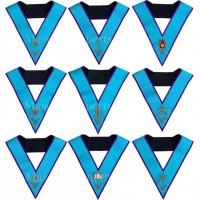 Masonic Memphis Misraim Officer Collars Set Of 9